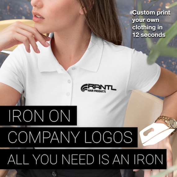 Iron-on Logos for Businesses Brand Promotion Transfers Iron on Company Logo  Transfer for Clothing Create Your Own Custom Clothing 