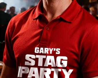 Iron On Stag Party Transfers Custom T Shirt Text Personalised Heat Transfer