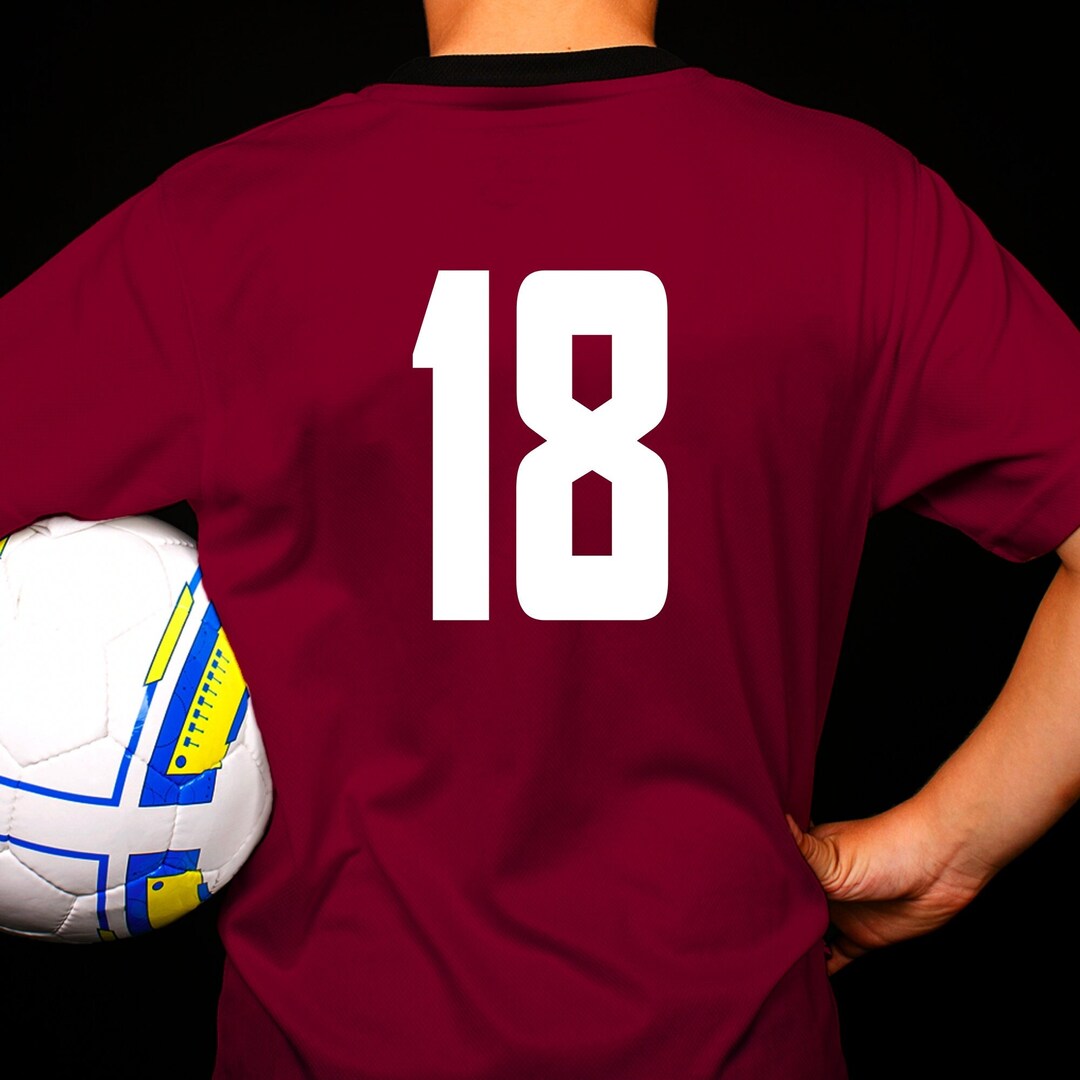 Iron on Transfer for Football Shirts Numbers to Iron On Etsy UK