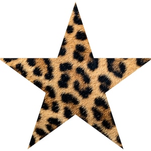 large image of iron on leopard skin transfer