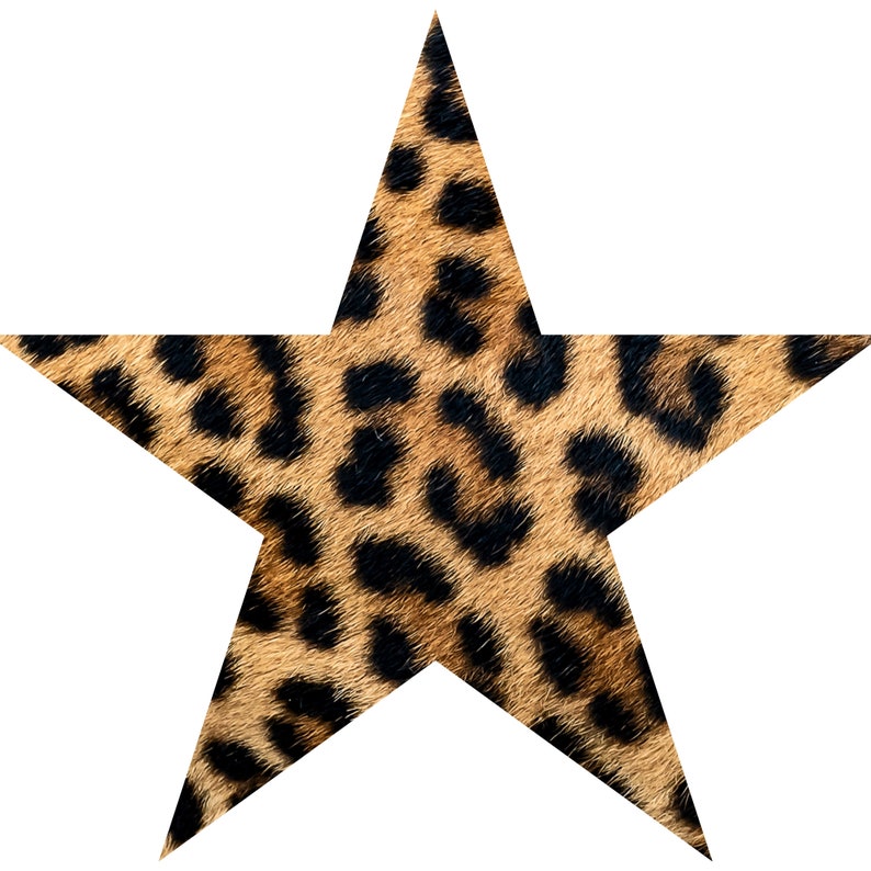 large image of iron on leopard skin transfer