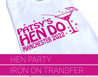 Hen Party Iron On T Shirt Transfer - C1