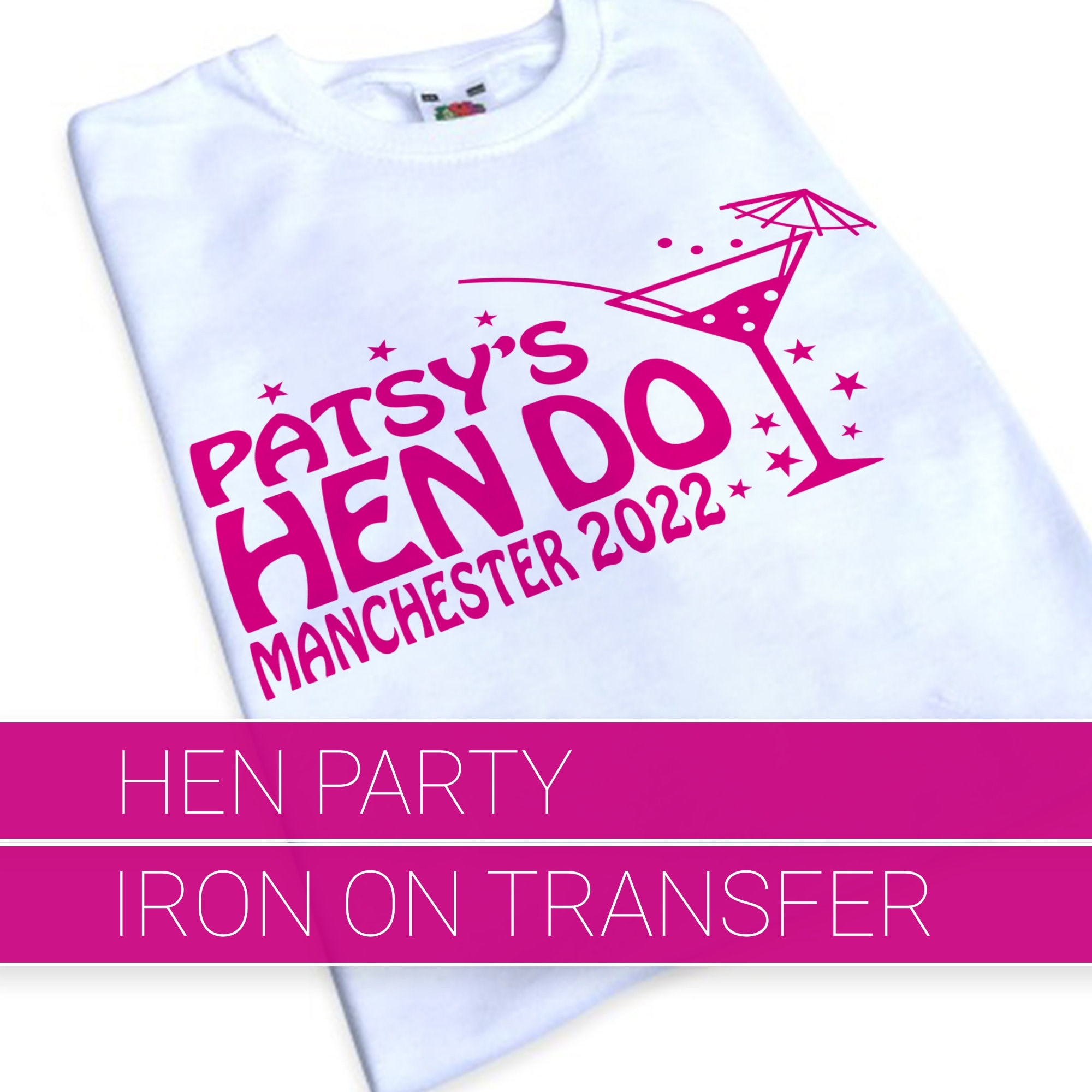 A1 Hen Night Hen Do Iron On T Shirt Transfer 