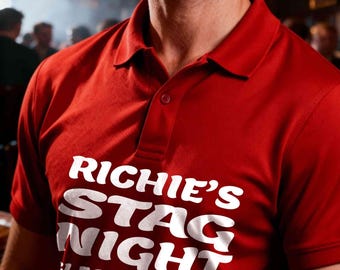Personalised Stag Party Iron-On T-Shirt Transfers Custom DTF Groom Stags Design