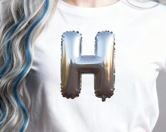 Balloon Letters Iron On Transfer for T-Shirts Jackets and DIY Applique