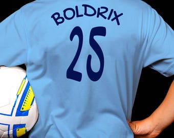 Personalized Football Shirt Iron On Transfer | Custom Name & Number