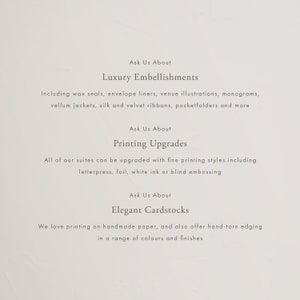 No. 15 Isabella Romantic Modern Minimalist Botanical Leaf Wedding Invitation image 8