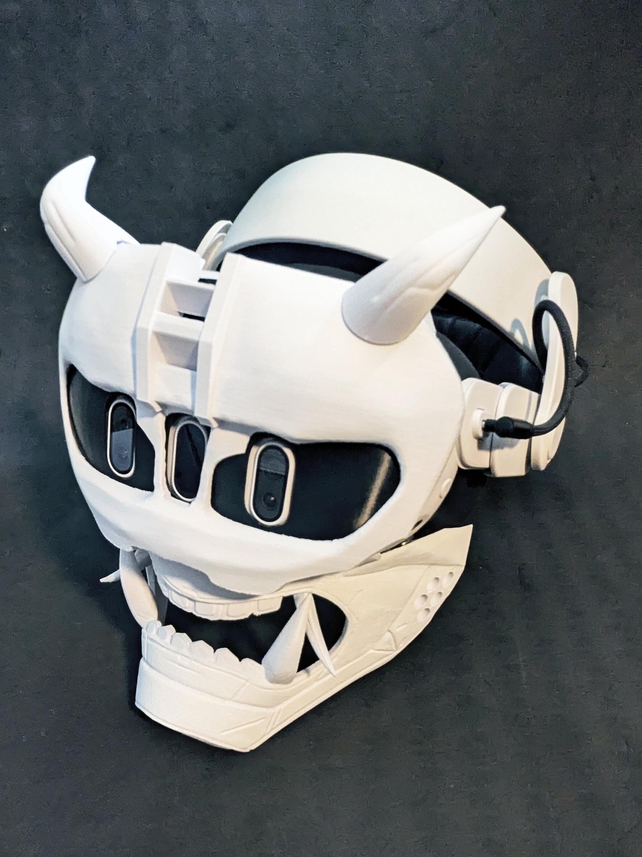Cyber Oni Quest 3 and Quest 3s Mask - Etsy