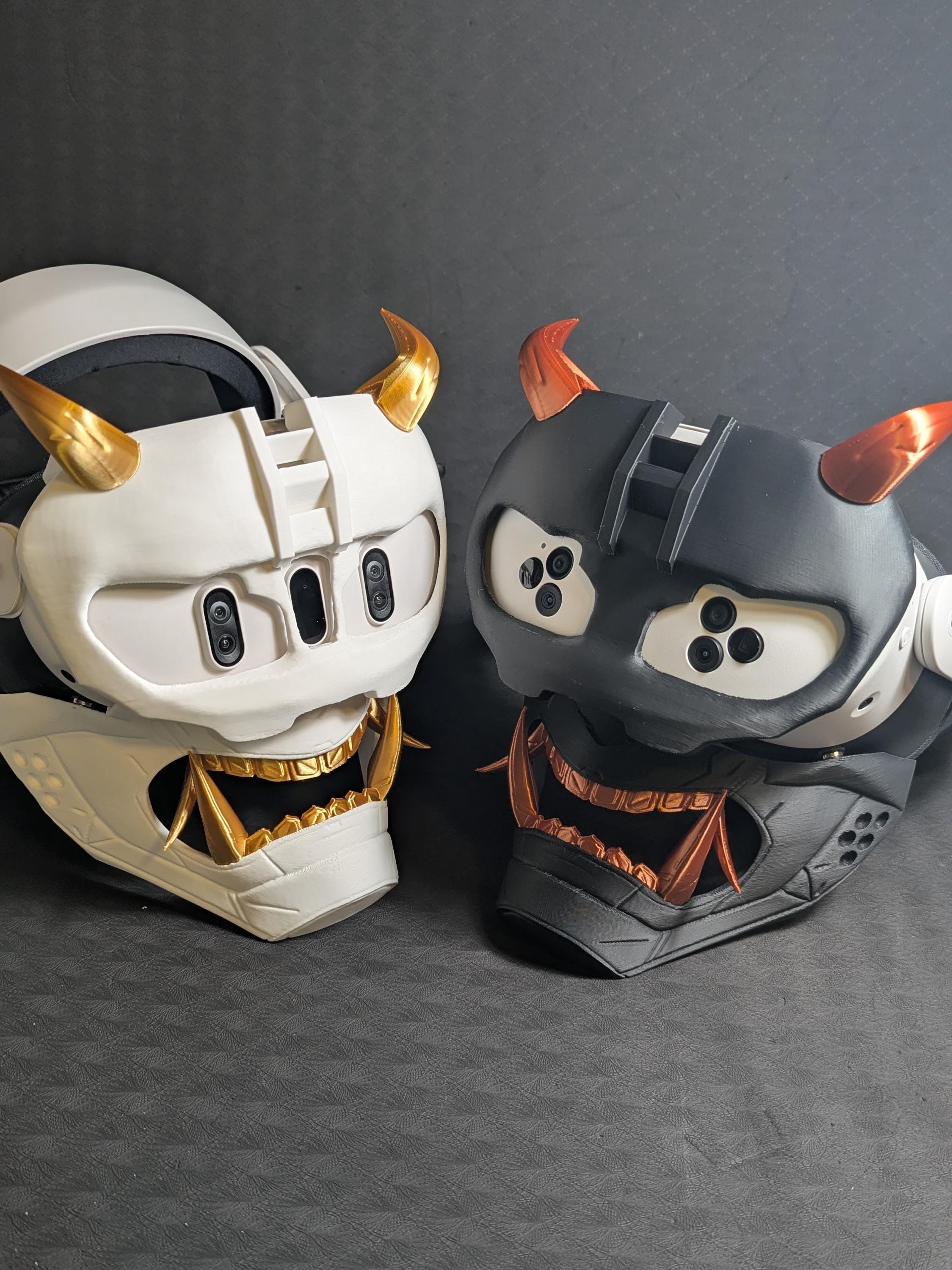 Cyber Oni Quest 3 and Quest 3s Mask - Etsy