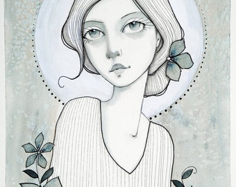 Moonlight Watercolor online class, Art Lesson, self paced painting, downloadable