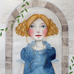 Rapunzel Watercolor online class image 1