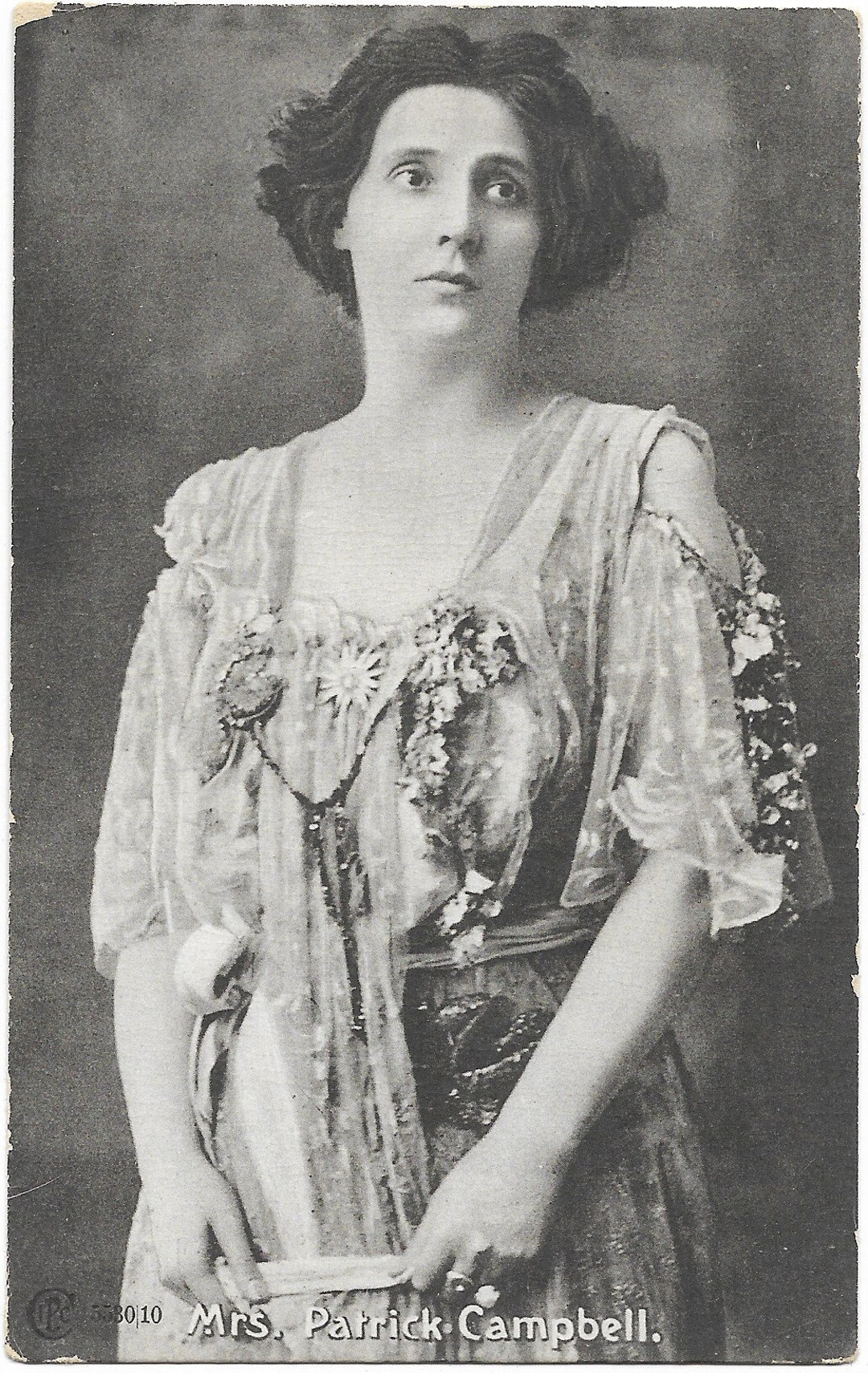 Mrs. Patrick Campbell Vintage Photo Postcard Ephemera Edwardian Unused