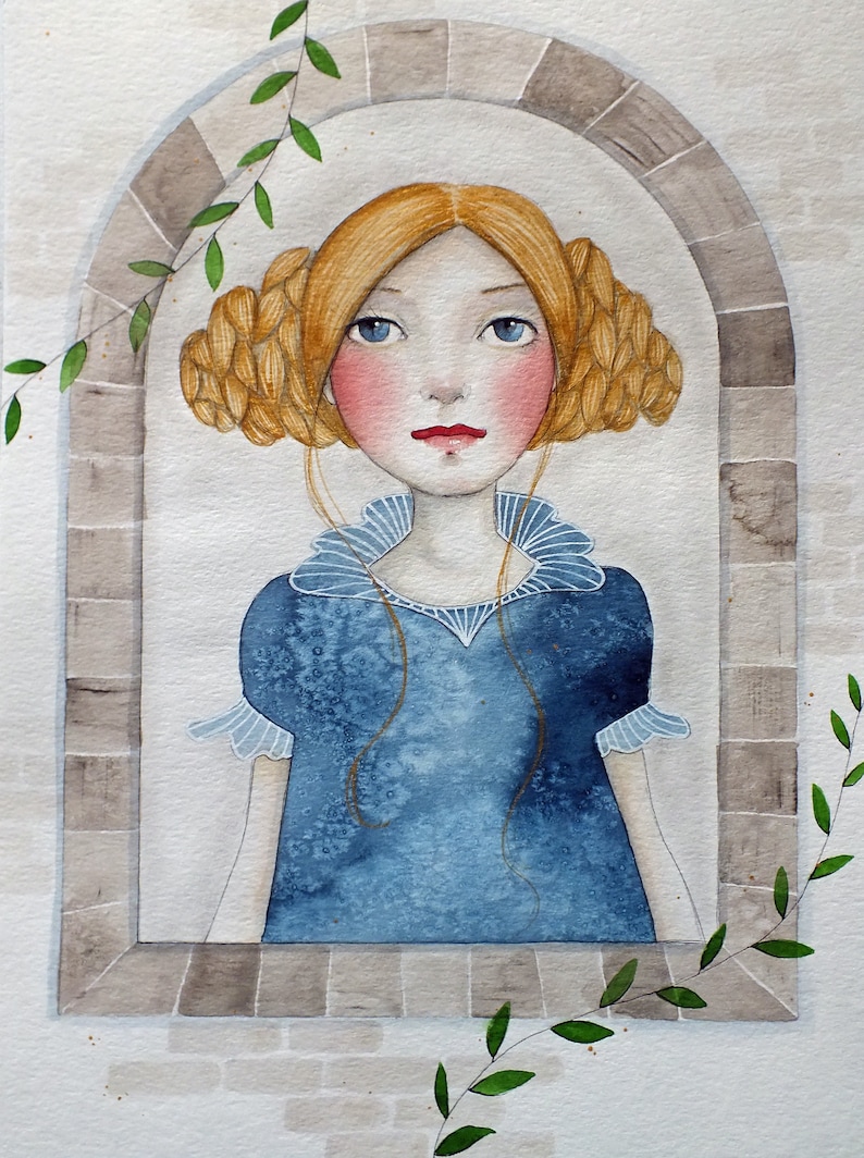 Rapunzel Watercolor online class image 1