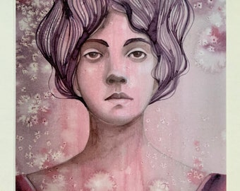 5 x 7 vykortstryck #291 Konstverk Presenter till henne Mail Art