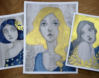 Indigold Girls Watercolor and Acrylic online class