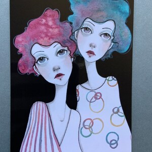 Impressão de cartão postal 5 x 7 #270 Arte Presentes para ela Arte de correio