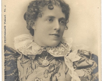 RPPC Vesta Victoria Vintage Photo Postcard Ephemera Edwardian Unused