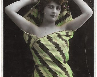 Glossy RPPC Sazerac Vintage Photo Postcard Ephemera French Used MISC 2