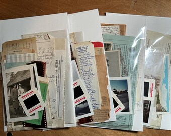 Ephemera Pack, Junk Journal Kit, Vintage Collage and Mixed Media Paper ...