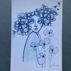 Impressão de cartão postal 5 x 7 #265 presentes de arte para sua arte postal
