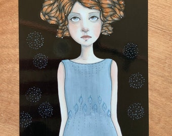 5 x 7 ansichtkaart print #230 artwork geschenken voor haar mail kunst