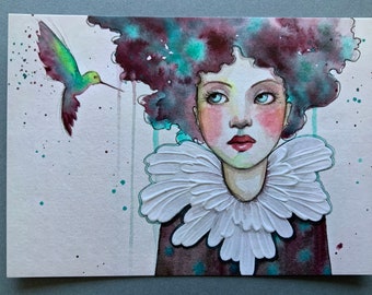 5 x 7 Postcard Print #259 Artwork Gifts For Her Mail Art