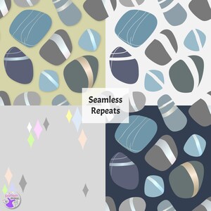 Rocker Collector Patterns PNG Seamless Repeats Instant Download