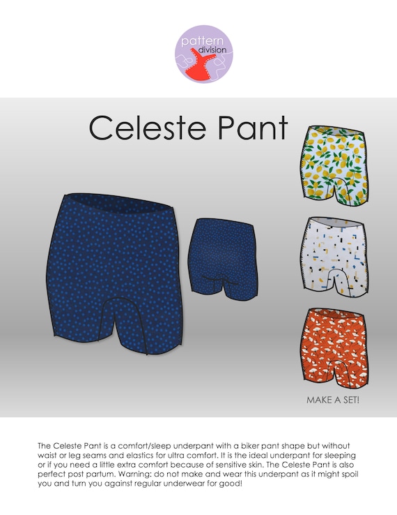 Celeste Pant Comfort/sleep Underwear for Women PDF Sewing Pattern