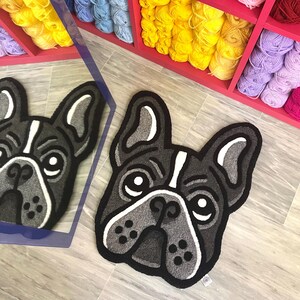 Tufting custom rug, handmade dog pets animals design personalized, anime 2D tufted christmas gift, cat wall art, logo 3D bedroom decoration