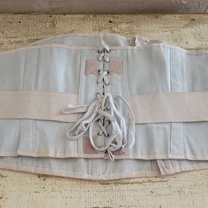 Vintage Blue Teufel Corset Girdle Lingerie Shabby Brocante AS-IS