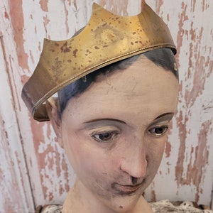 Vintage Golden Theater Crown King Shabby UK  Brocante Victorian Edwardian FAB As-Is