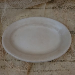 Great All-over Crazed Antique Petite Serving Platter Dish Ironstone Shabby Brocante AS-IS