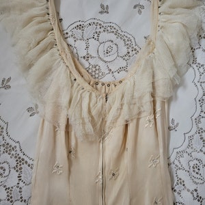 Vintage Cream Rhinestone Tulle Dress Top Project Piece Mannequin ...