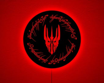 Lord of the Rings RGB LED Wall Art – Illuminated LOTR Fantasy Light Sign for Gamers, Hobbit Decor, Unique Christmas Gift for Him & Lotr Fans