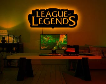 League Of Legends Neon Led Wall Sign-LOL Game Room Wall Art-Gift for Kids Room-Boyfriend Xmas Gift-Gamer Led Wall Sign-Gamer Christmas Gifts