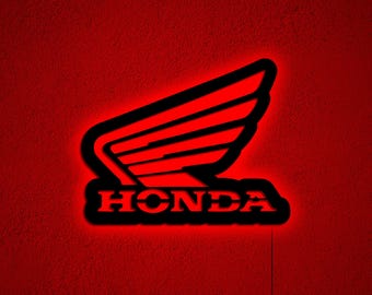 Honda Logo Led Wall Sign, Honda Wall Art, Honda Wall Sign, Honda Wall Decor, Honda Logo Decor, Honda Wall Light-Christmas Gift for Honda Fan