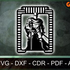Medieval Knight Svg Dxf Cdr Pdf Ai Bundle for Cricut and Silhouette, Warrior Clipart Vector File for Decals T-Shirts Wall Art Crafts