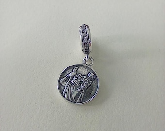 pandora st.christopher patron saint of travel charm +pouch