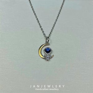 Collar de astronauta - Colgante de astronauta de dibujos animados, regalo del día de San Valentín, cadena de bloqueo de moda