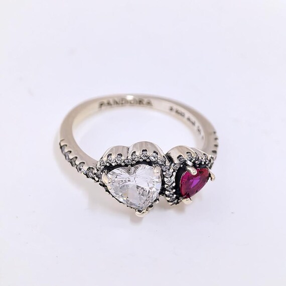 PANDORA Silver S925 ALE Halo Hearts Ring