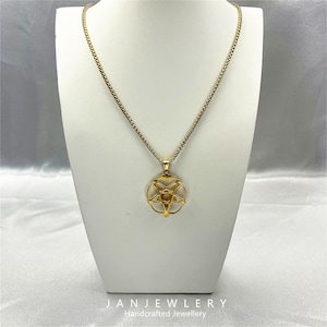 Vintage Satanic Goat Pentagram Titanium Steel Pendant - Trendy Necklace for Fashionistas