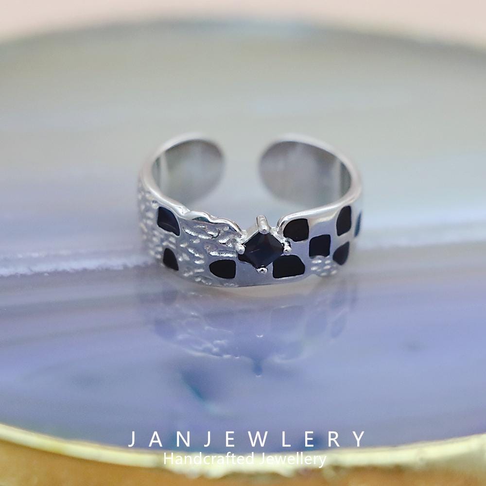 【完売間近】 TOWTOW.ARCHIVE Checker Board Ring Silver S925 Sterling Silver Checkerboard Pattern Textured