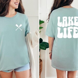 Camiseta Lake Life - Camiseta de aventura ao ar livre, camiseta para passeios de barco e pesca, presente de férias de verão