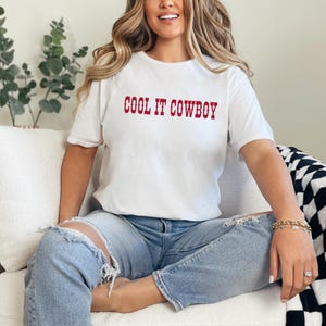 Cool It Cowboy Western T-Shirt | Vintage Cowgirl Graphic Tee | Stylish Country Western T-Shirt for Women | Retro Rodeo Fashion Tee
