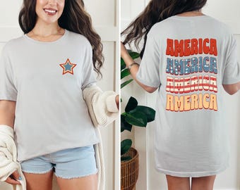 Retro America T-Shirt: Patriotic USA Pride, 4th of July Tee