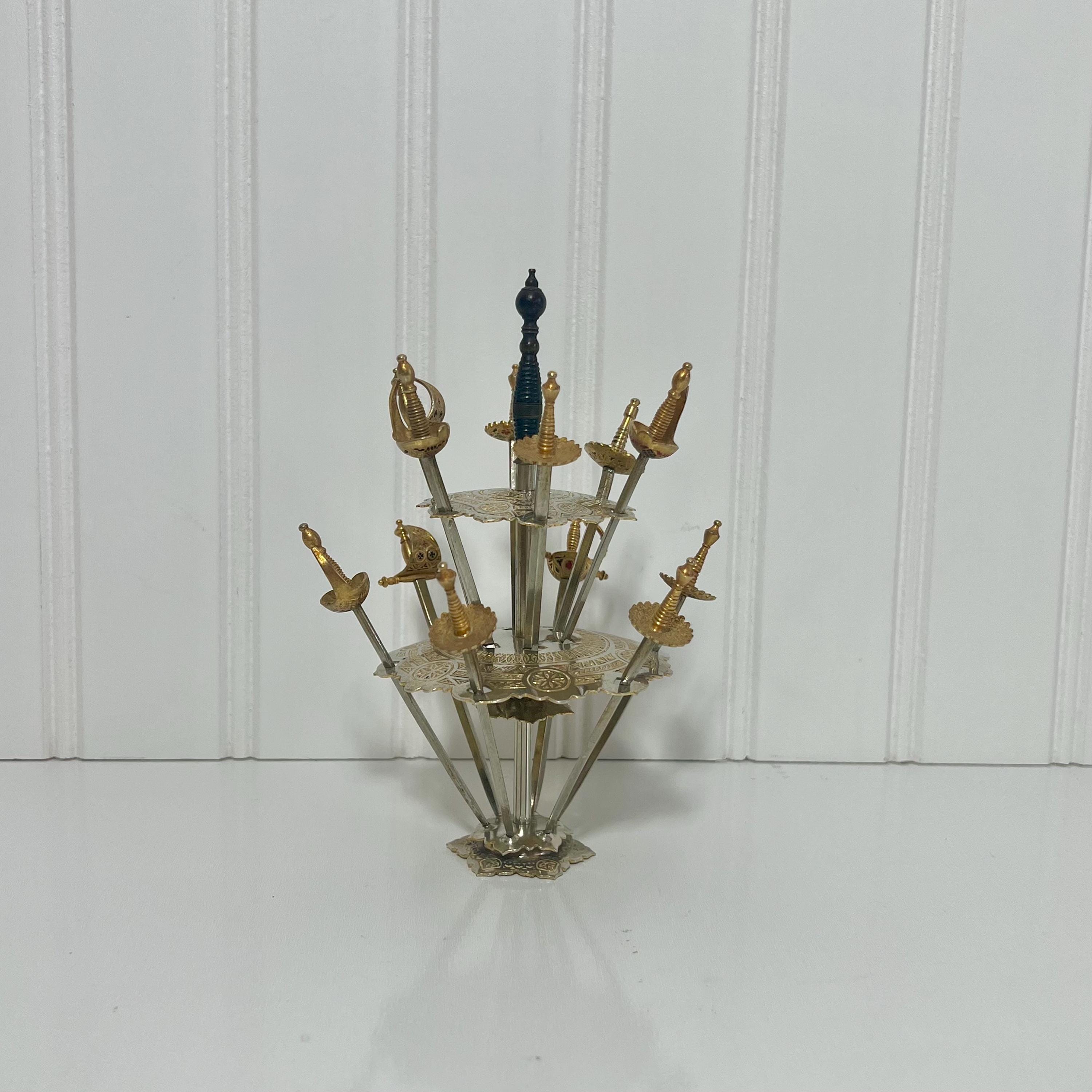 レトロ　ヴィンテージ真鍮カクテルソード Vintage Cocktail Sword - Etsy
