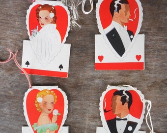 Vintage Unused Bridge Tally Card Art Deco Die Cut Flapper - Etsy