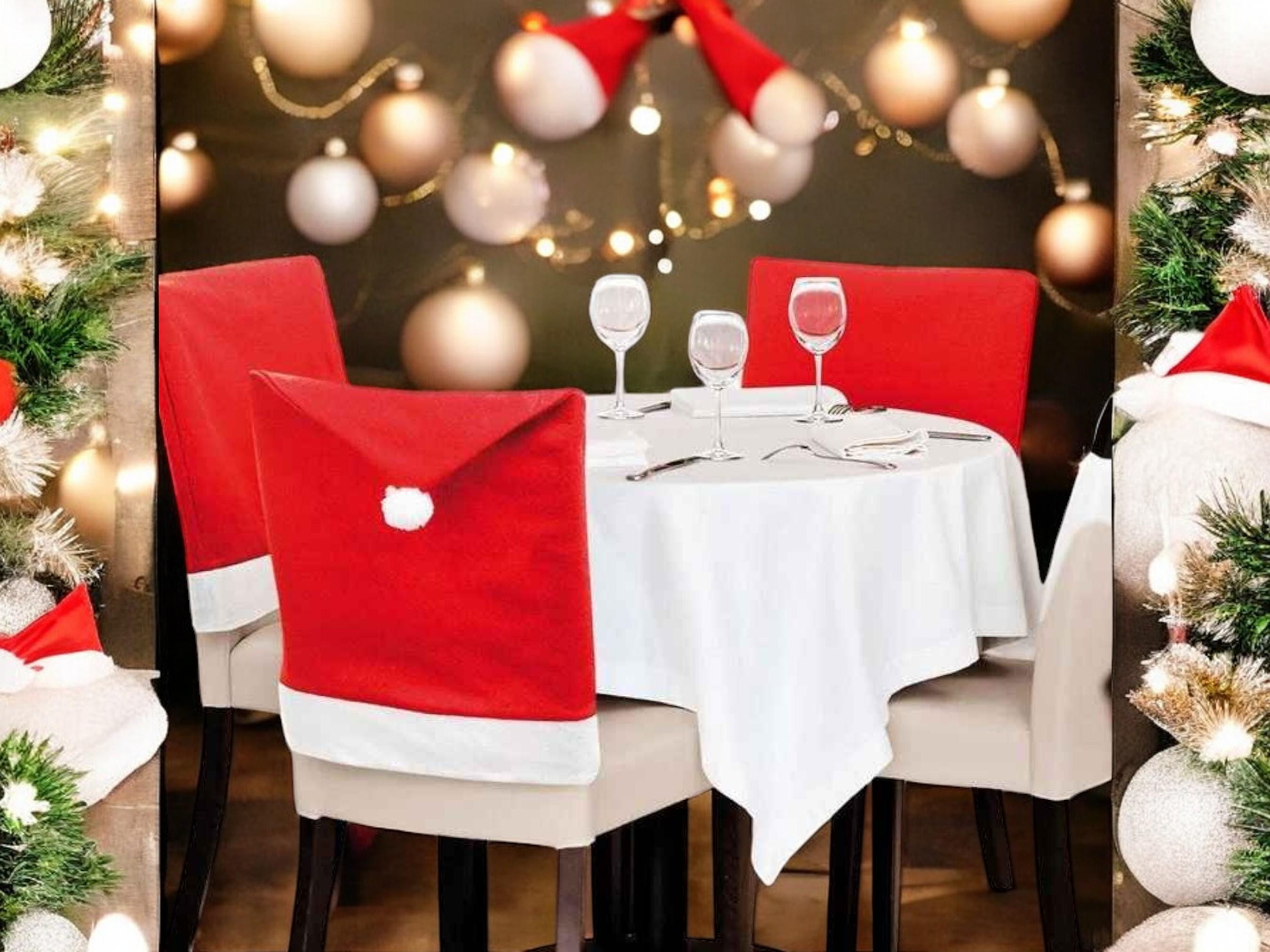 Grey santa hat chair covers new arrivals