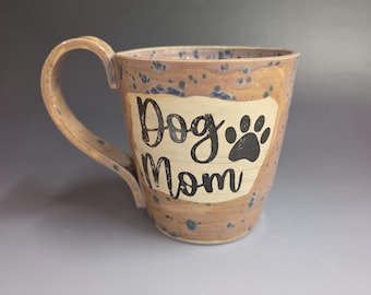 Handmade Dog Themed Mugs: Wheel-Thrown Ceramic with Dog Decal