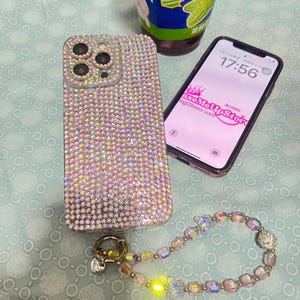Bling Bling Rhinestone with Charm for iPhone 16/15/14/13/Pro Max/Pro/Phone case with Rhinestone charms/Customized Sparkling Phone Case